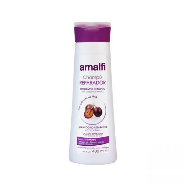 Amalfi Shampoo Reparador Extracto De Uva Cabello Dañado 400ml