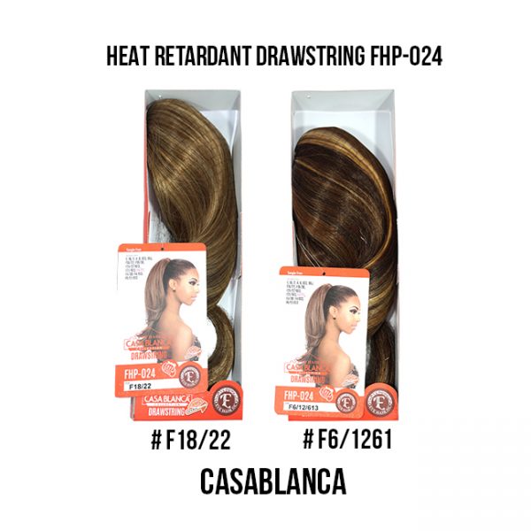 Casablanca Heat Retardant Drawstring Fhp-024 # F6, F18 Extensiones Eve Hair