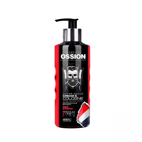 Ossion Prm.Barber.Line After Shave Cream & Cologne Red Storm 400ml