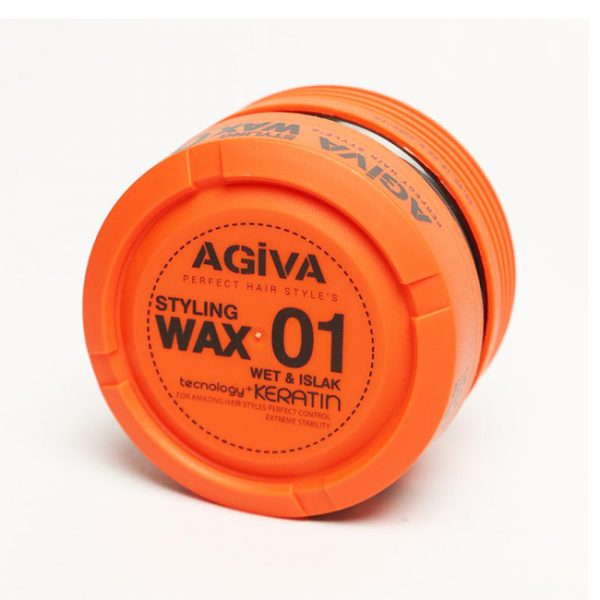 Agiva Hair Styling Wax 01 Wet & Islak Orange 175mL