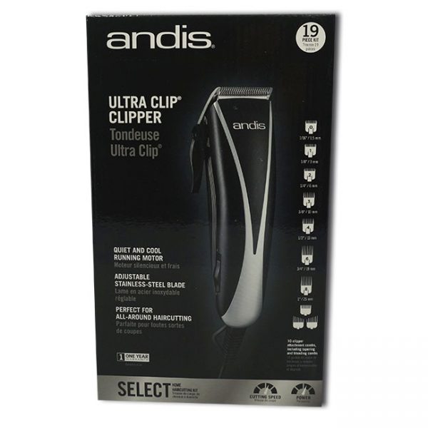 ANDIS KIT ULTRA CLIP CLIPPER BLACK  19PCS