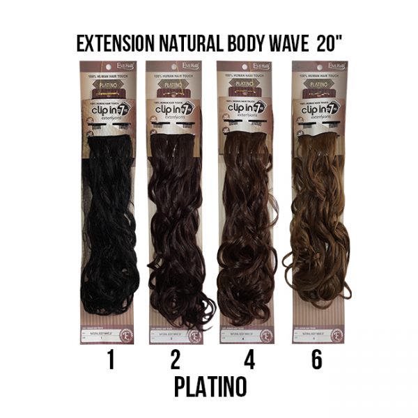 Extension Natural Body Wave  20″ #1,2,4,6 Extensiones Eve Hair